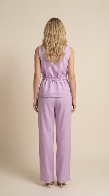 Solid Lavender Blazer Co-ord Set