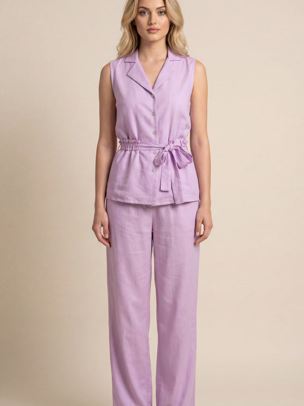 Solid Lavender Blazer Co-ord Set