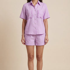 Lavender Ruffled Co-ord Set