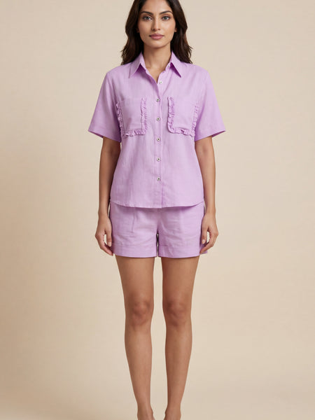 Lavender Ruffled Co-ord Set