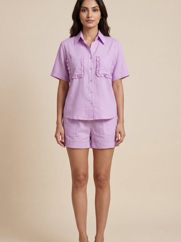 Lavender Ruffled Co-ord Set