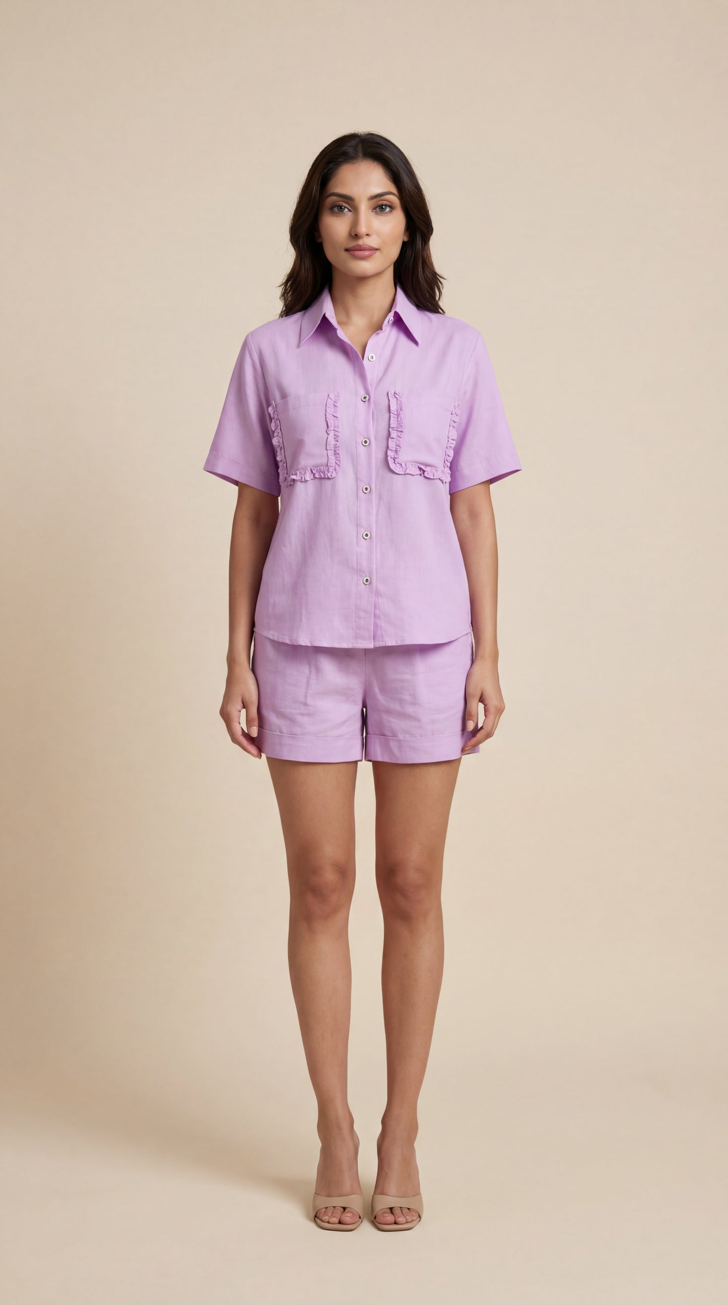 Lavender Ruffled Co-ord Set