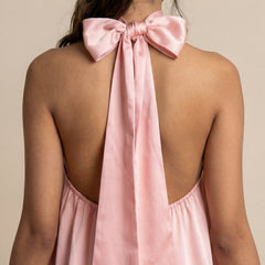 Rosy Pink Halter Neck Mini Dress