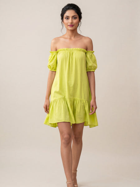 Lime Green Mini Dress