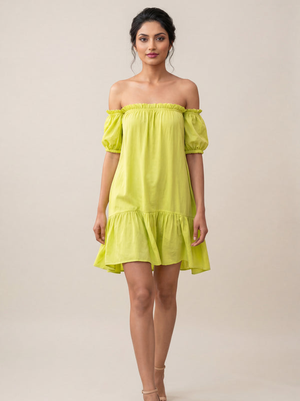 Lime Green Mini Dress