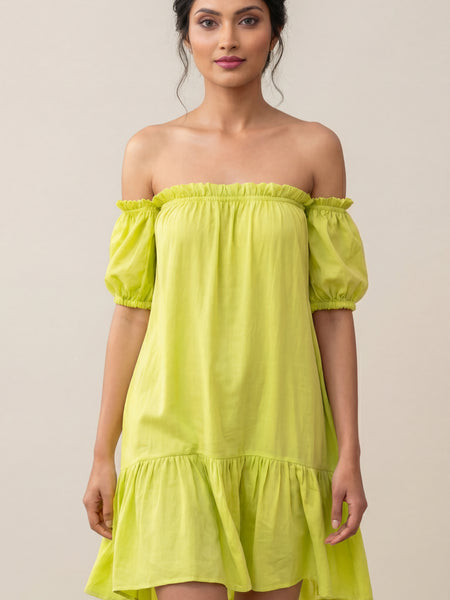 Lime Green Mini Dress