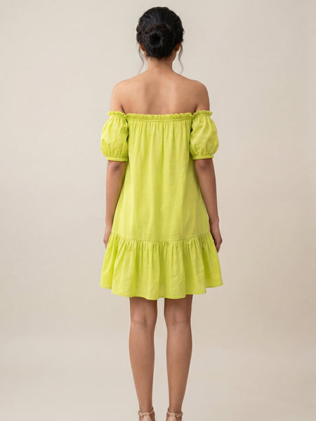Lime Green Mini Dress
