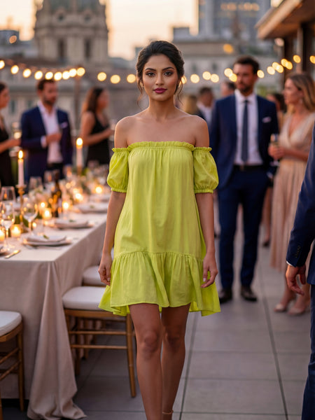 Lime Green Mini Dress