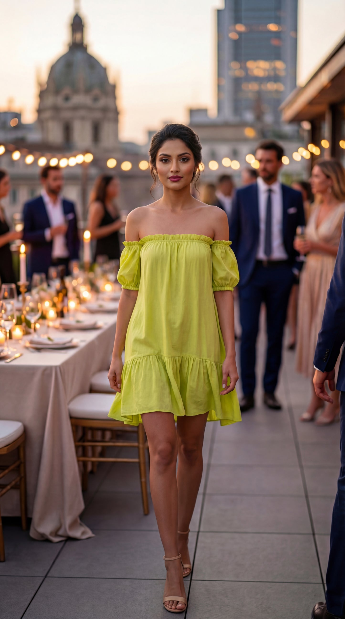 Lime Green Mini Dress