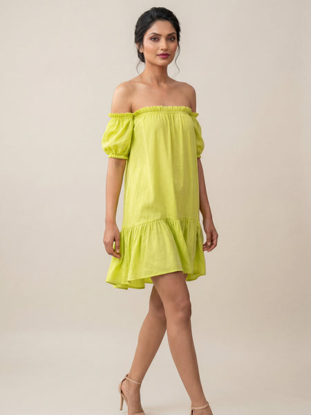 Lime Green Mini Dress